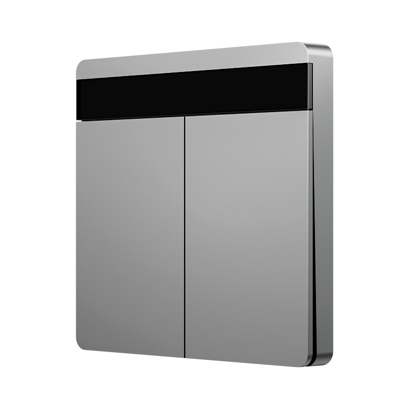 

Умный выключатель двухклавишный с нулевой линией Xaiomi Linptech E2 Серый