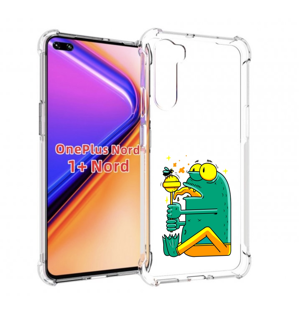 

Чехол MyPads Зеленая лягушка с чупа чупсом для OnePlus Nord / 1+ Nord (1ая версия), Прозрачный, Tocco