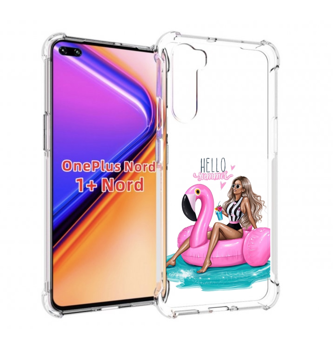 

Чехол MyPads Hello-summer для OnePlus Nord / 1+ Nord (1ая версия), Прозрачный, Tocco