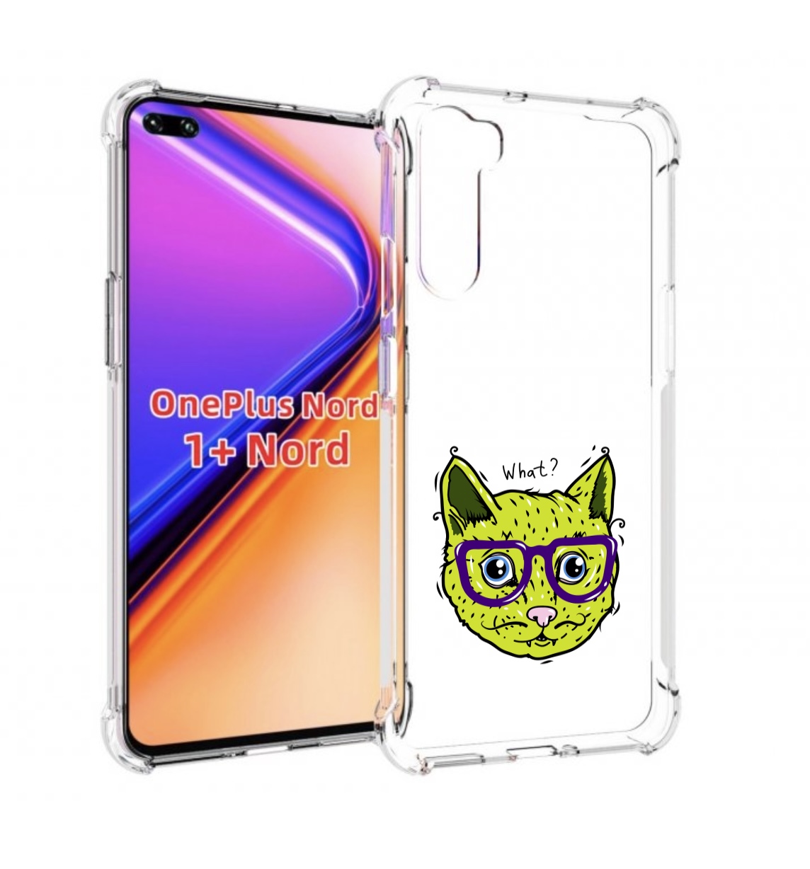 

Чехол MyPads Зеленый кот для OnePlus Nord / 1+ Nord (1ая версия), Прозрачный, Tocco