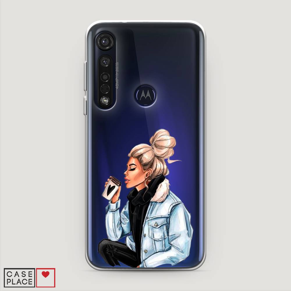 

Чехол Awog на Motorola Moto G8 Plus "Cute girl", Разноцветный, 241450-7