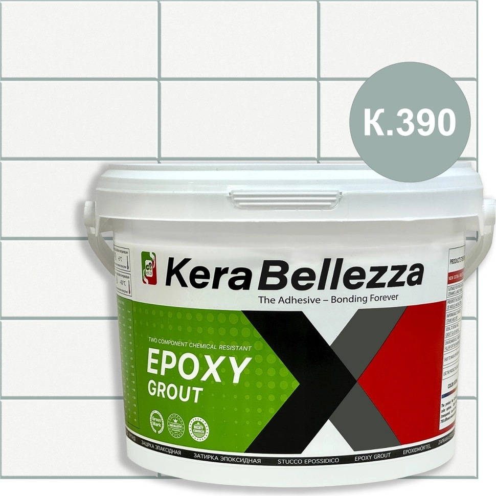 

Затирка для плитки и камня KeraBellezza 106797 зеленая 1кг, Зеленый, KeraBellezza Design