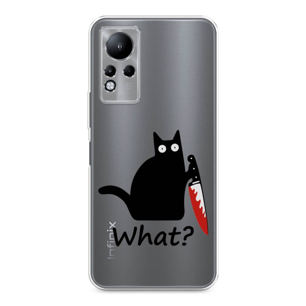 

Чехол на Infinix Note 11/12 G88 "Котик с ножом", Черный;красный, 3100450-6