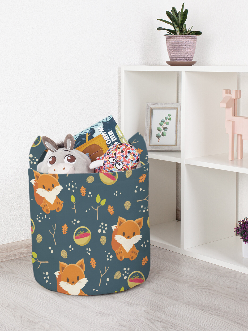 

Корзина для игрушек JoyArty 35x35 см toba_73973_S, Зеленый