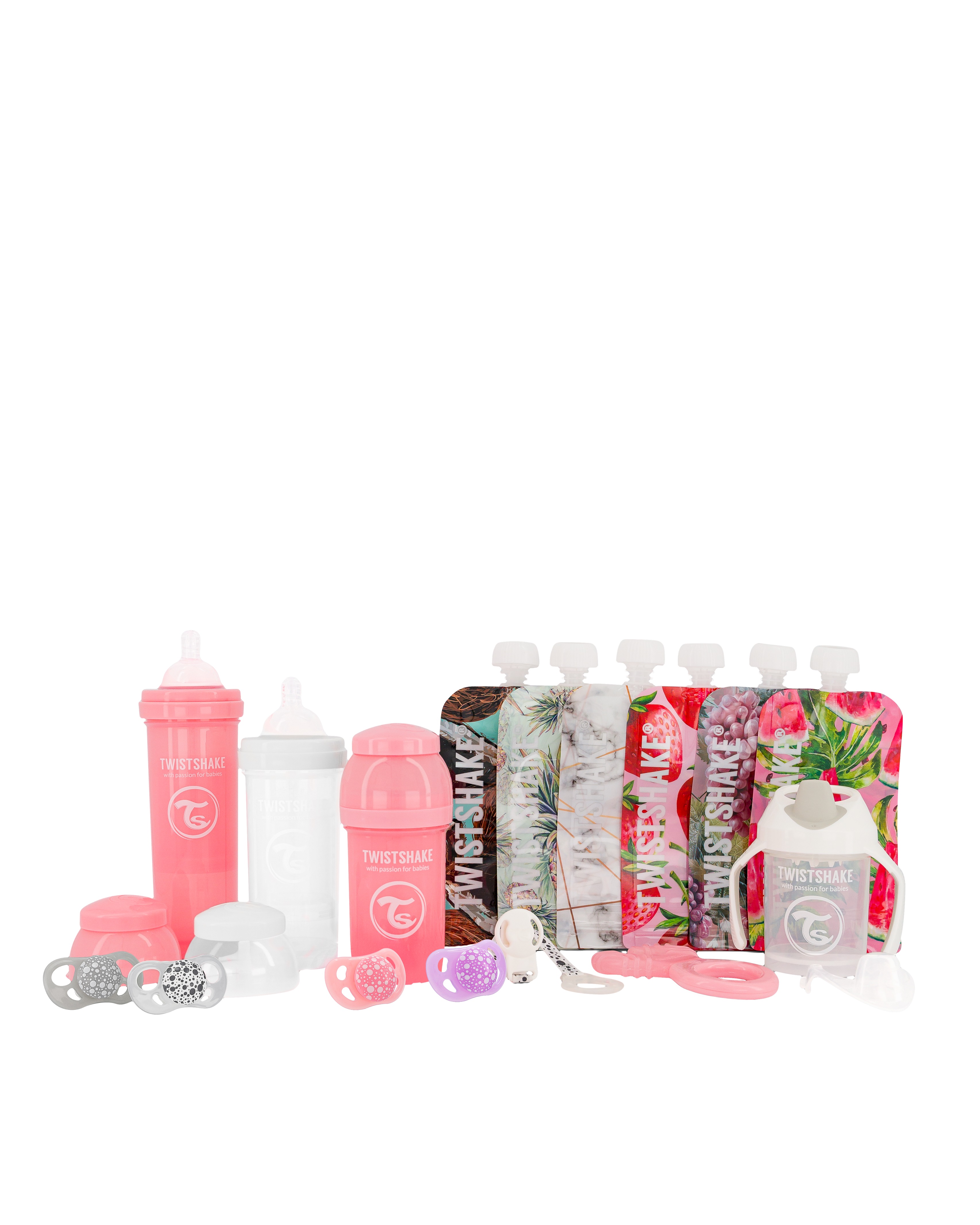 Выгодный комплект Twistshake 16 предметов Pink, Purple, White