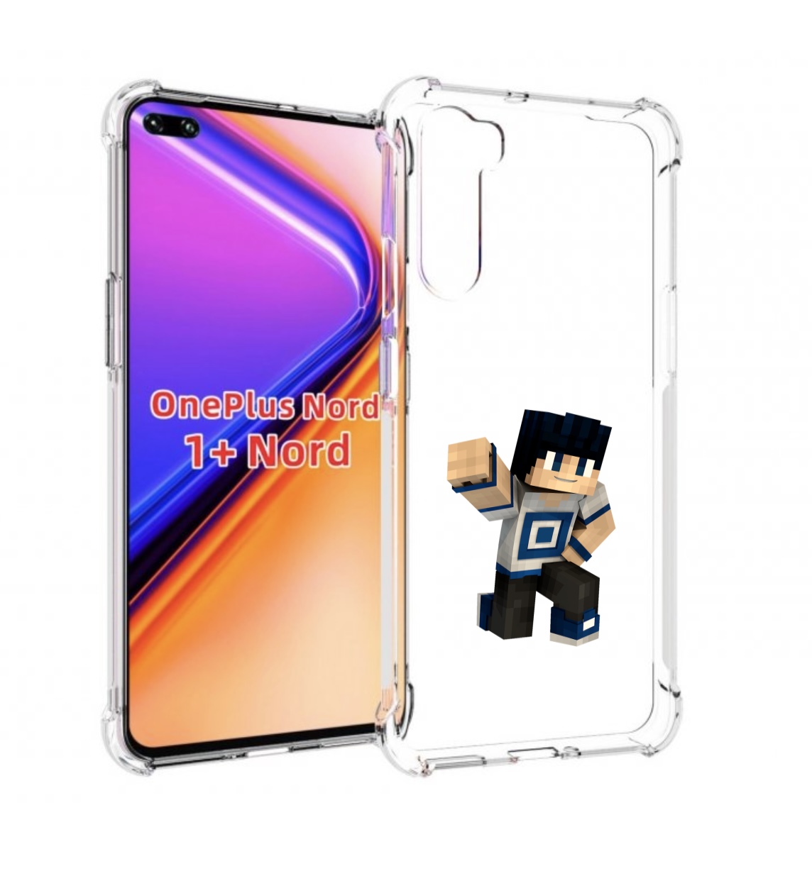 

Чехол MyPads Minecraft-1 для OnePlus Nord / 1+ Nord (1ая версия), Прозрачный, Tocco