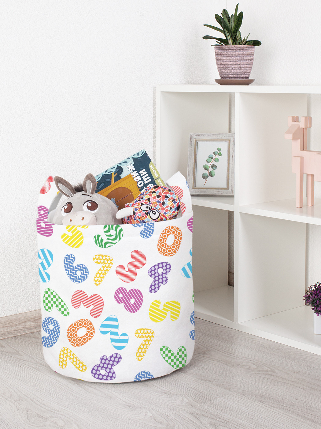 

Корзина для игрушек JoyArty 35x35 см toba_51826_S, Белый