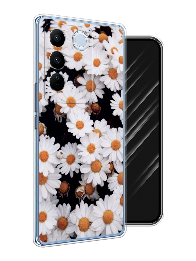 

Чехол Awog на Vivo V27/V27 Pro "Ромашковое поле", Белый, 268550-4