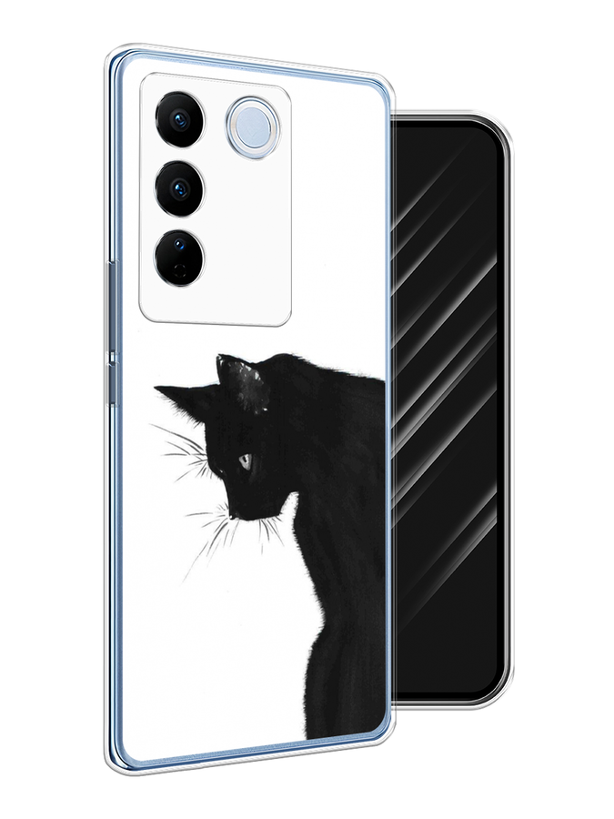 

Чехол Awog на Vivo V27/V27 Pro "Black cat", Черный;белый, 268550-1
