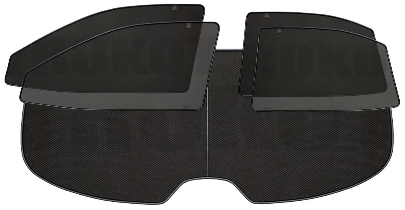 

Автошторки TROKOT Premium для Mitsubishi L200 4 2006-2015 5 экранов TR025611, Черный