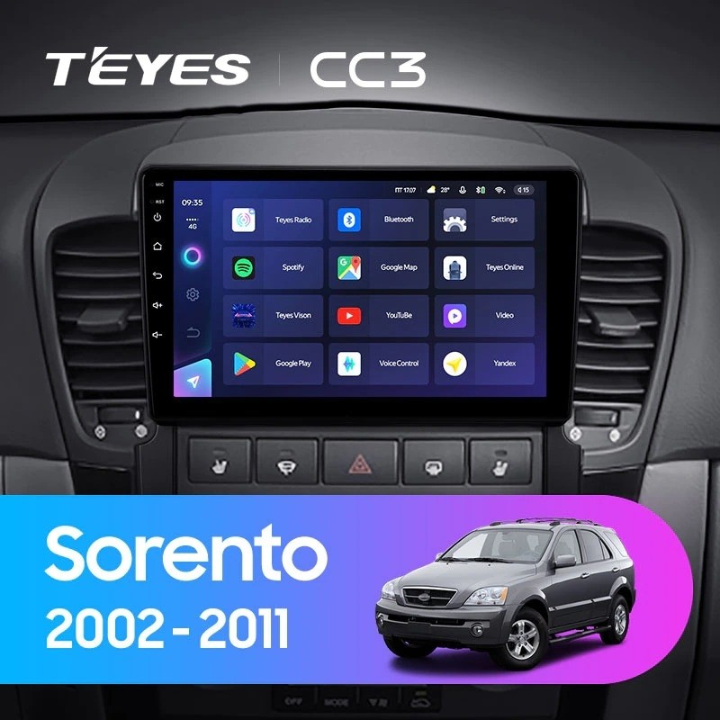Штатная магнитола Teyes CC3 432 Kia Sorento BL 2002-2011 3945800₽