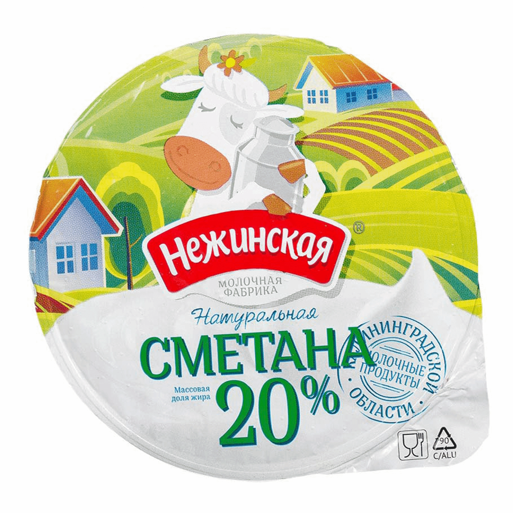 фото Сметана нежинская 20 % бзмж 315 г