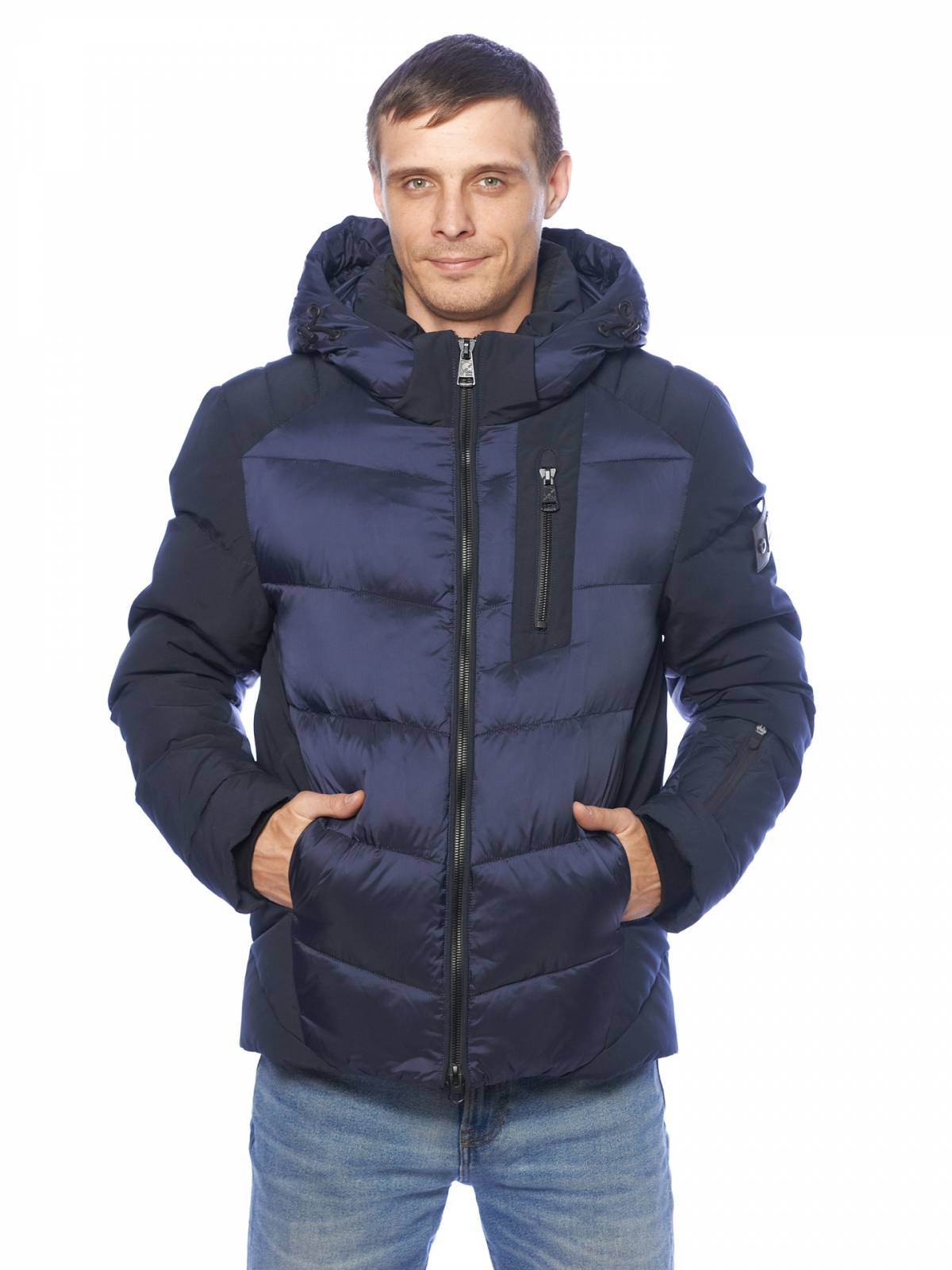 Зимняя куртка мужская Clasna 3776 синяя 48 RU