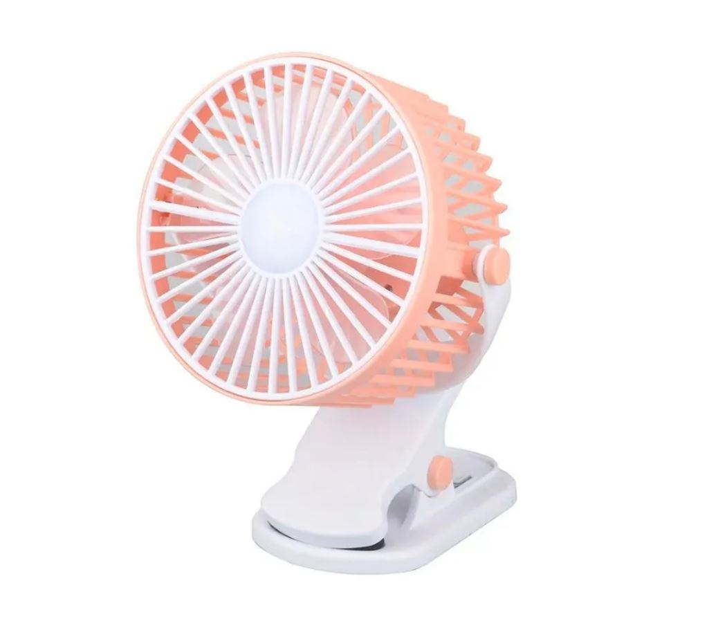 Вентилятор на прищепке, настольный NoBrand M2027 розовый