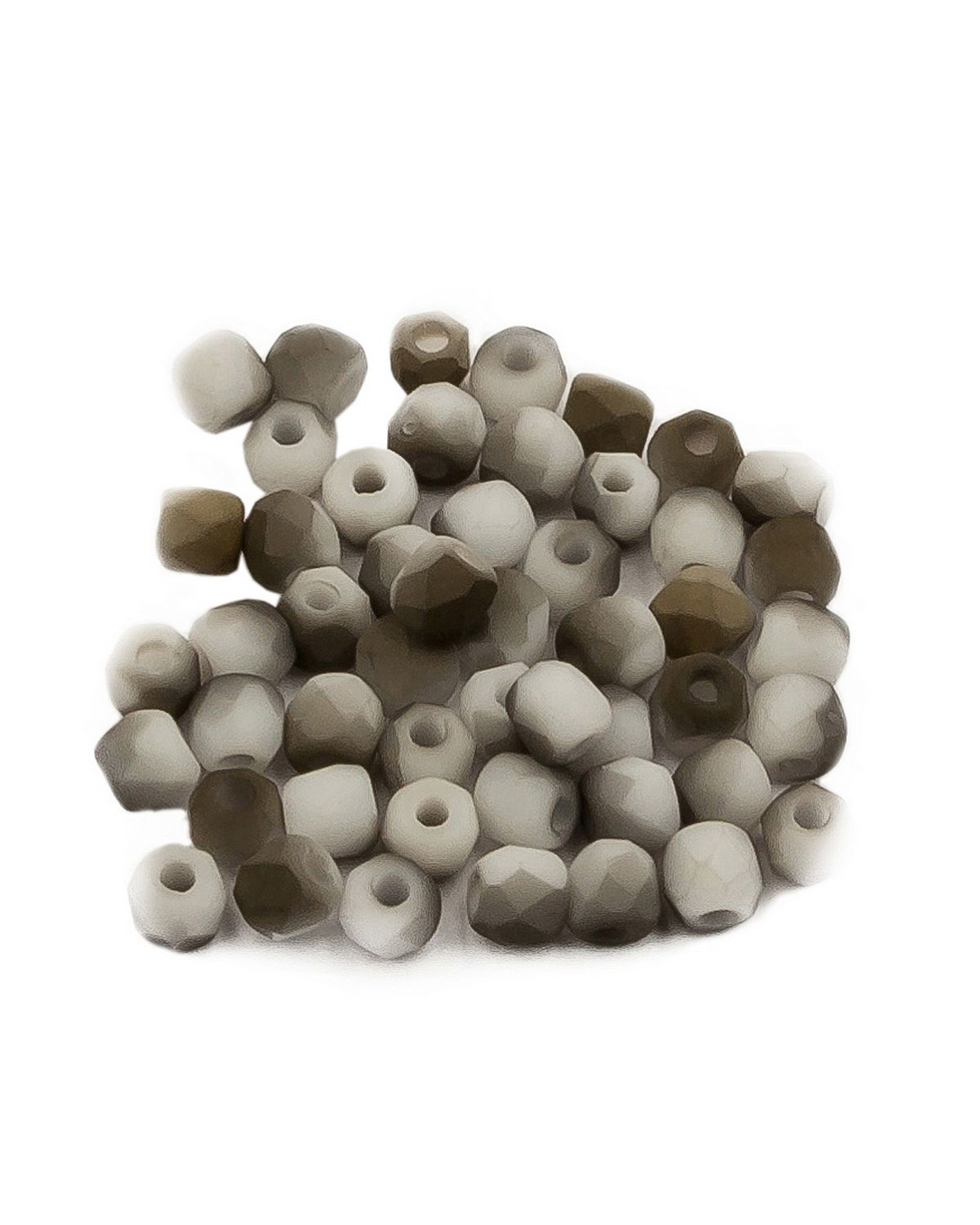

Стеклянные чешские бусины ганеные круг 2 мм Chalk White Valentinite Matted 50шт, Разноцветный, FP-2