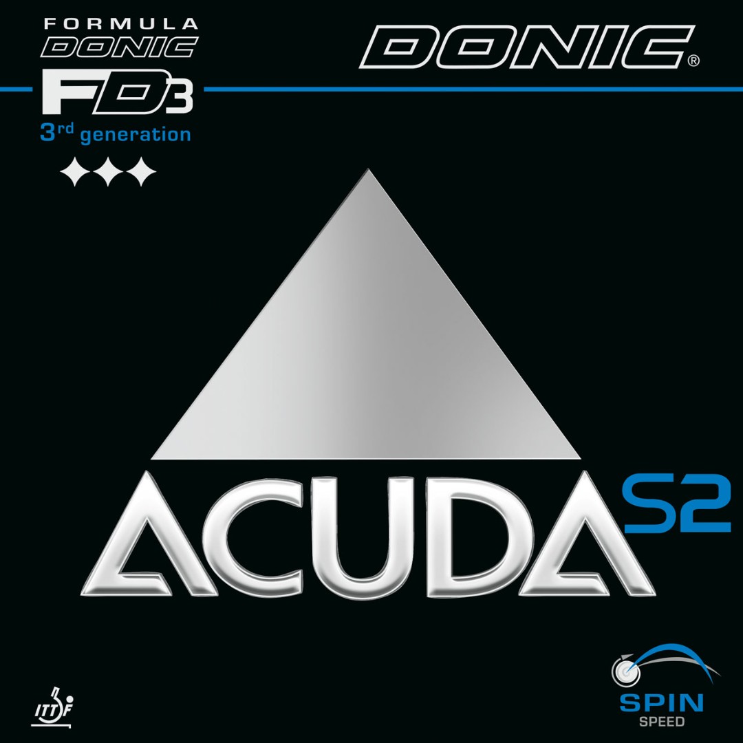 Накладка для настольного тенниса Donic Acuda S2, Red, Max