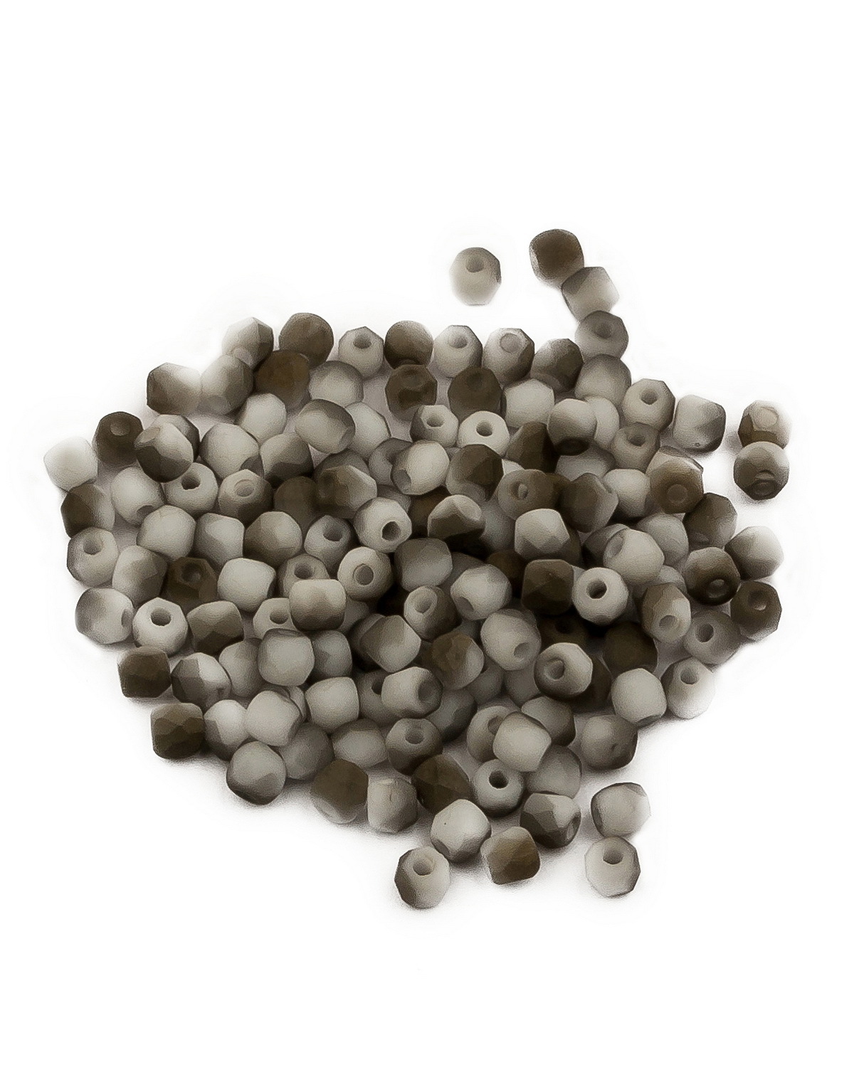 

Стеклянные чешские бусины ганеные круг 2 мм Chalk White Valentinite Matted 150шт, Разноцветный, FP-2