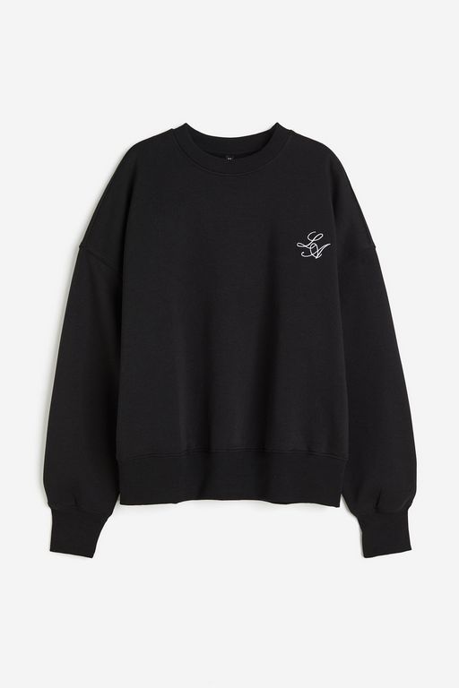 

Свитшот женский H&M 1195824 черный 2XS, 1195824