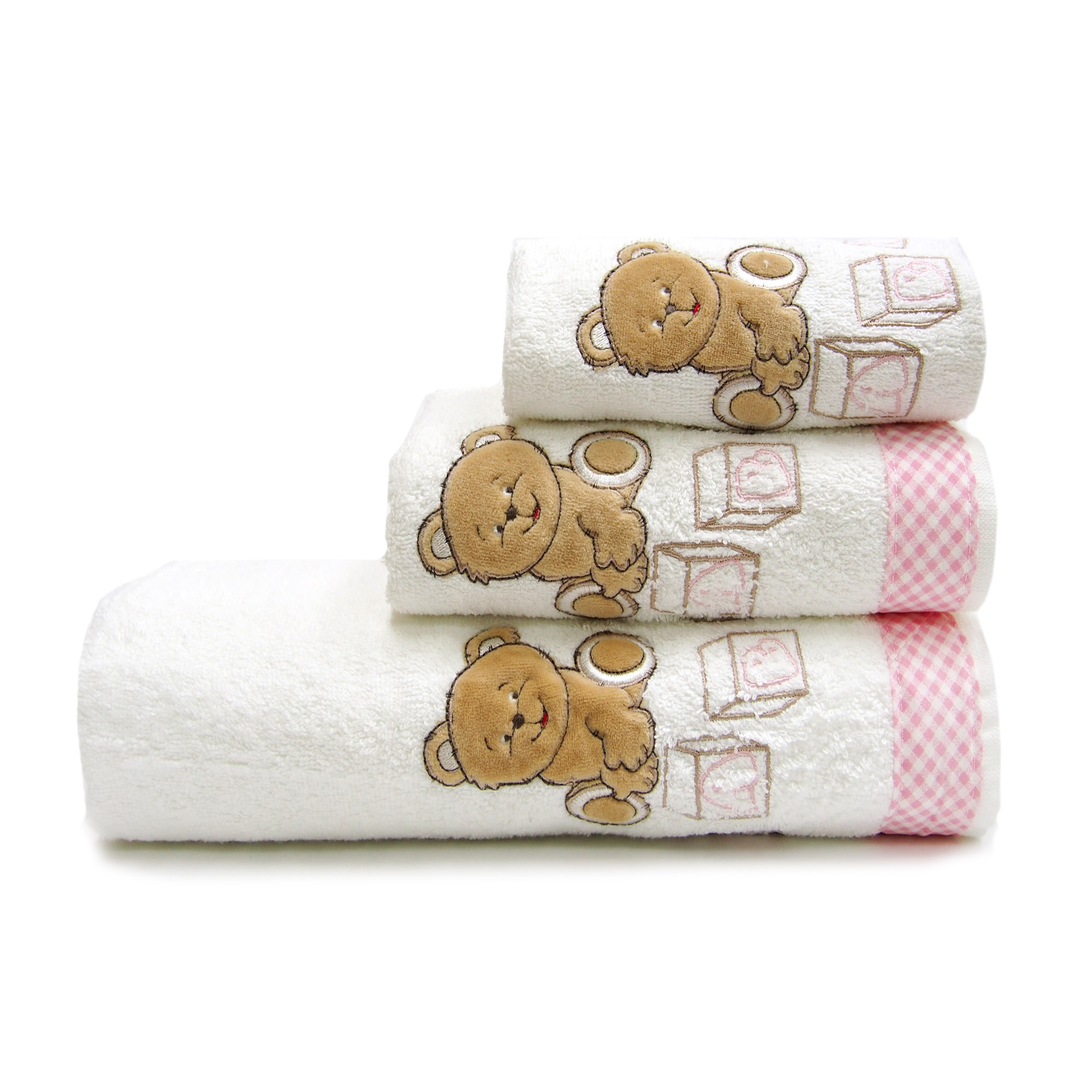 

Полотенце Tana Home Collection Тедди 50Х90 Белое С Розовым