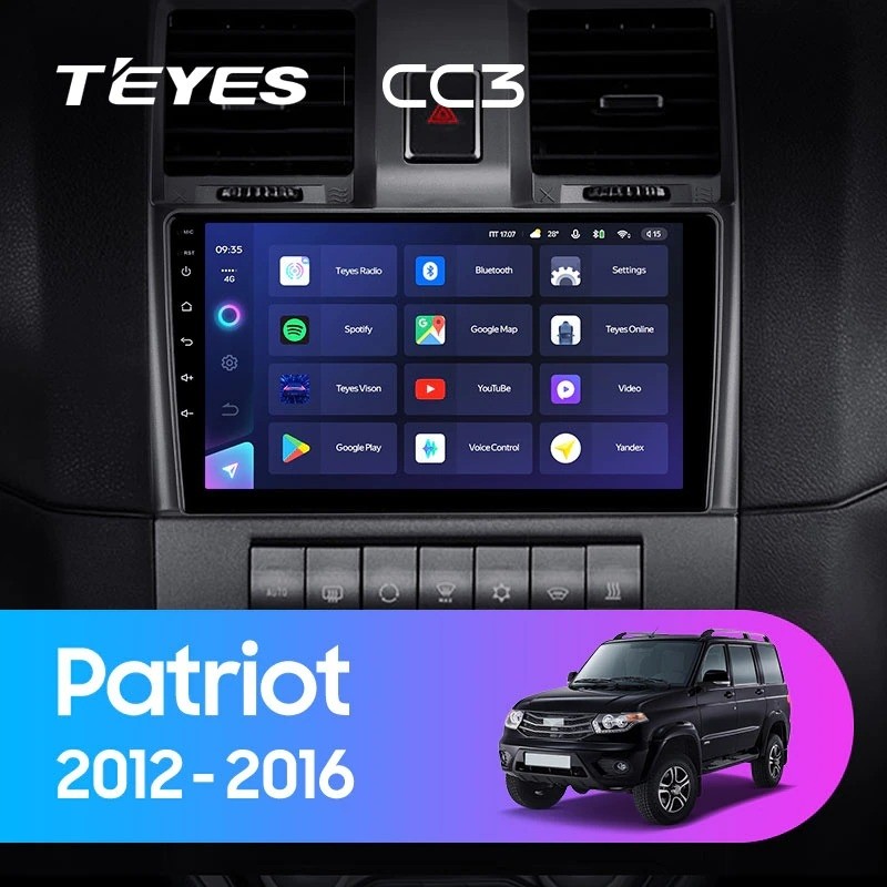 Штатная магнитола Teyes CC3 4/32 UAZ Patriot 2012-2016