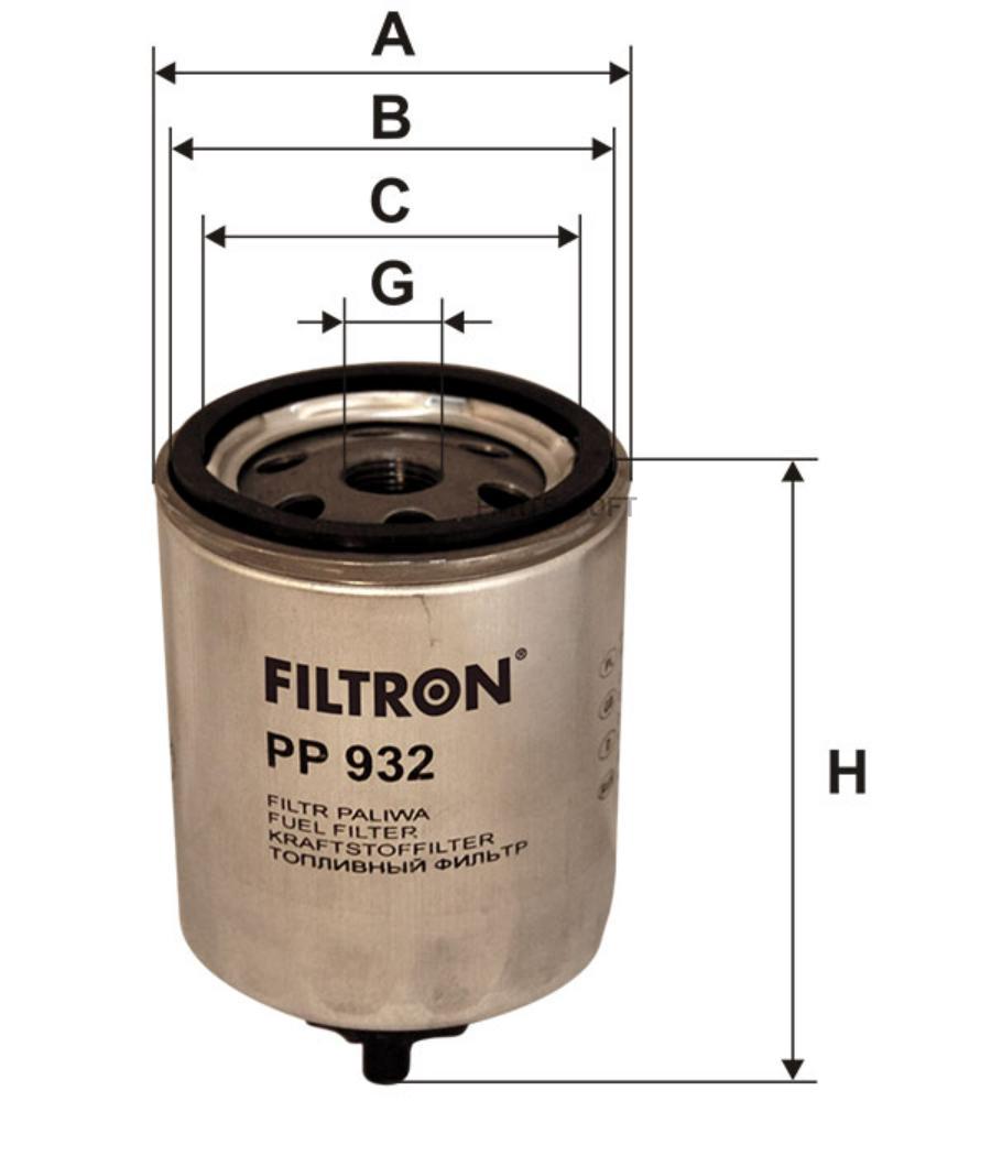 

FILTRON Фильтр топливный MITSUBISHI Carisma 1.9 TD 10/96-09/00.RENAULT Laguna 2.2/D/DT 11/
