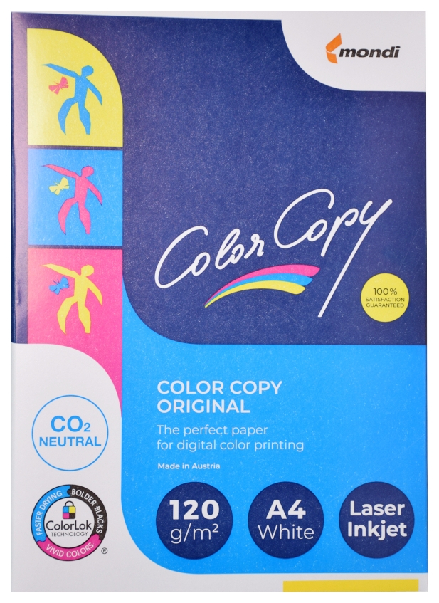 

Бумага A4 (210х297) 120 г/м Color Copy (уп/250 листов), Белый