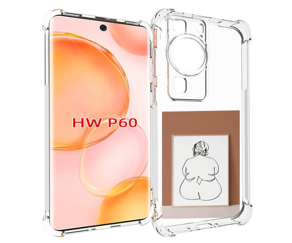 

Чехол MyPads Body Positive Female Figure Line Art женский для Huawei P60, Tocco
