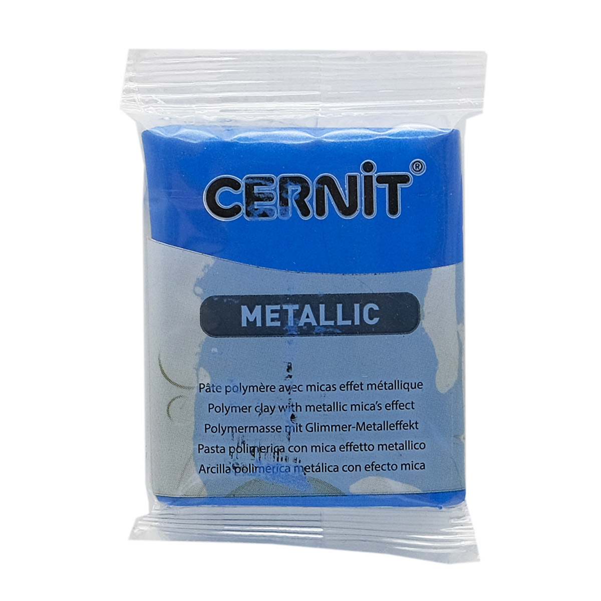 Пластика Cernit Metallic, 56 грамм, цвет 200 синий, арт. CE0870056 ручка подарочная роллер в кожзам футляре корпус синий золото