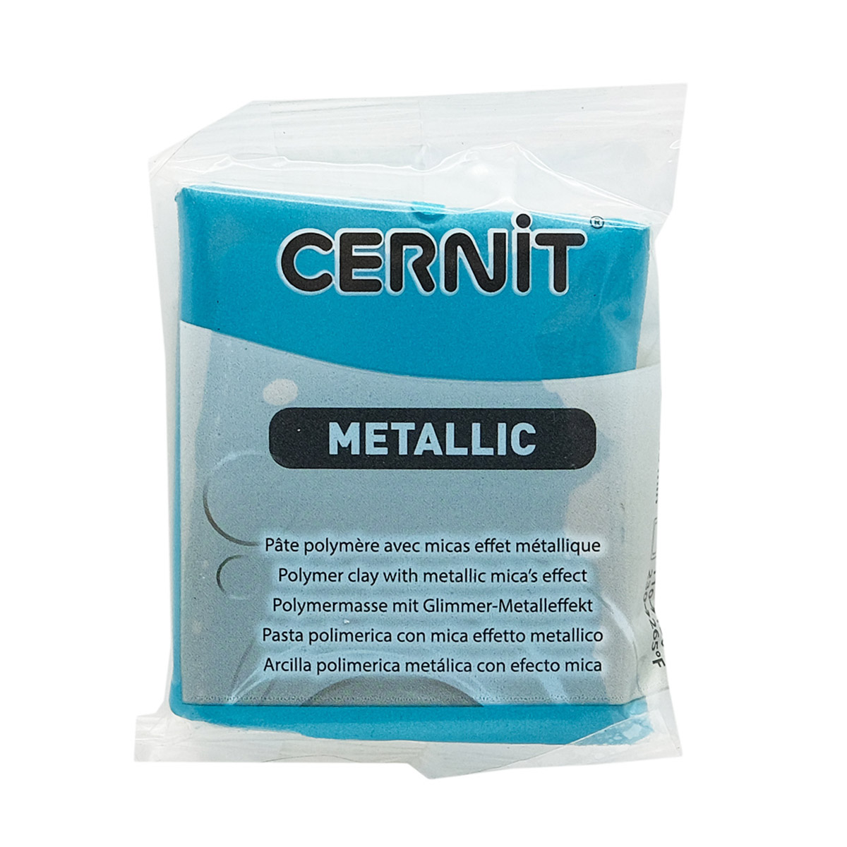 Пластика Cernit Metallic, 56 грамм, цвет 676 бирюзовый, арт. CE0870056