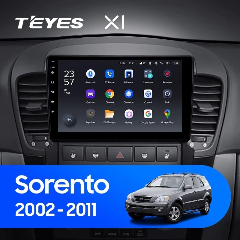 Штатная магнитола Teyes X1 4G 232 Kia Sorento BL 2002-2011 2700000₽