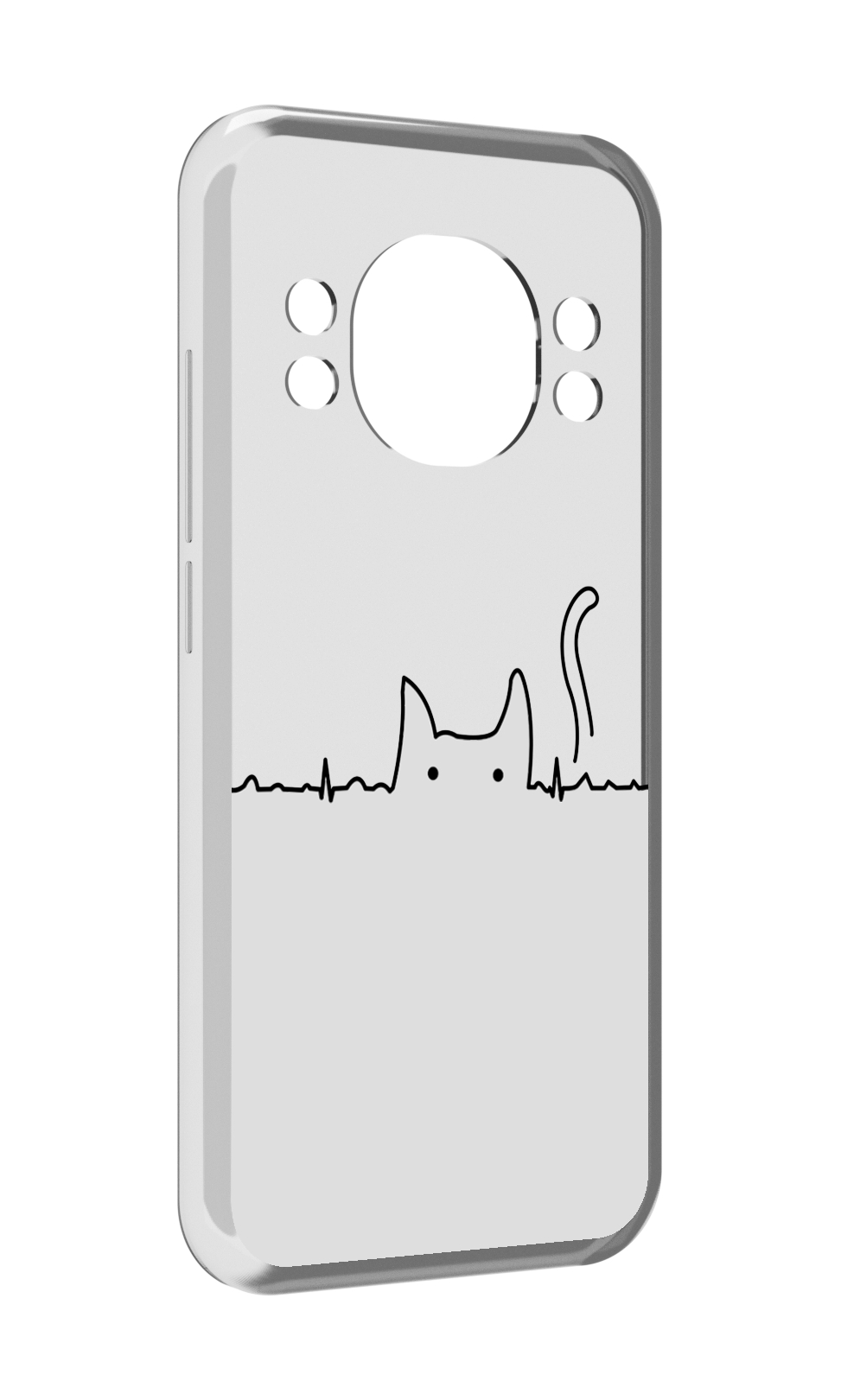 

Чехол MyPads кот-музыкальный для Doogee S98 / S98 Pro, Прозрачный, Tocco
