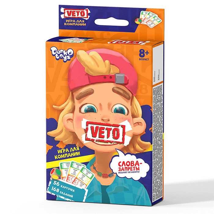 

Настольная игра Попробуй объяснить, 56 карт Danko Toys VETO-02-01, VETO-02-01