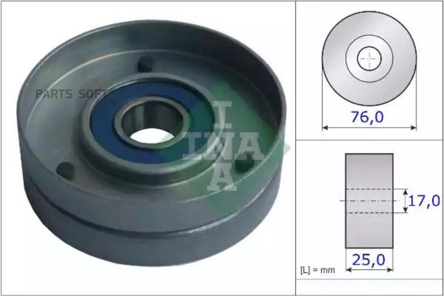 

531 0751 30_ролик обводной ремня генератора audi a4/a6/a8, vw passat 2.5tdi & 24v 97>