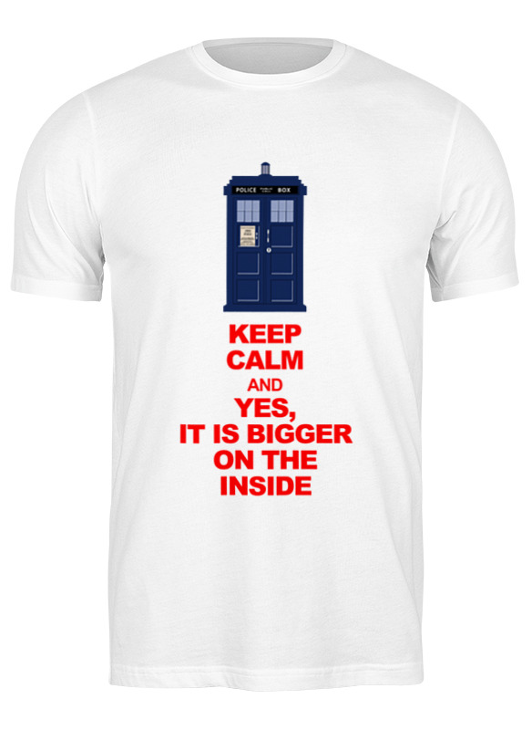 

Футболка мужская Printio Keep calm белая XL, Белый, Keep calm