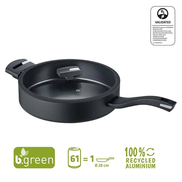 Сотейник с крышкой Berndes bgreen Alu Recycled Induction 0015445411 11625₽