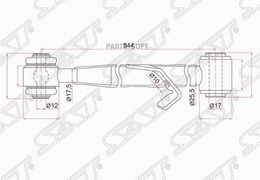 

Тяга поперечная задней подвески нижняя TOYOTA RAV4 00-05/CHERY TIGGO 06- RH