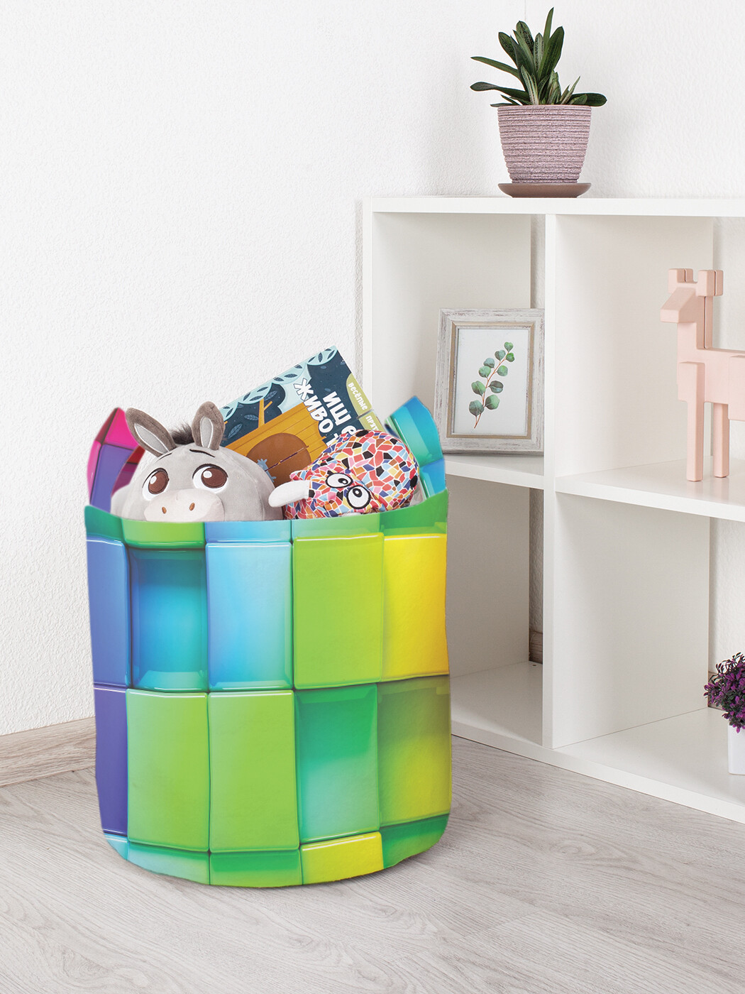 

Корзина для игрушек JoyArty 35x35 см toba_20926_S, Разноцветный