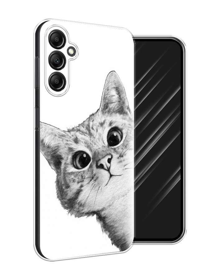 

Чехол Awog на Samsung Galaxy A15 "Кот рисунок черно-белый", Черный, 2108950-1