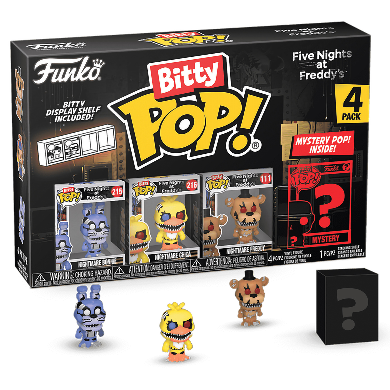 

Набор фигурок Funko Bitty POP!FNAF Nightmare Bonnie+Nightmare Chika+Nightmare Freddy+Myst