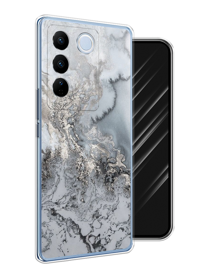 

Чехол Awog на Vivo V27/V27 Pro "Морозная лавина серая", Серый;серебристый, 268550-3