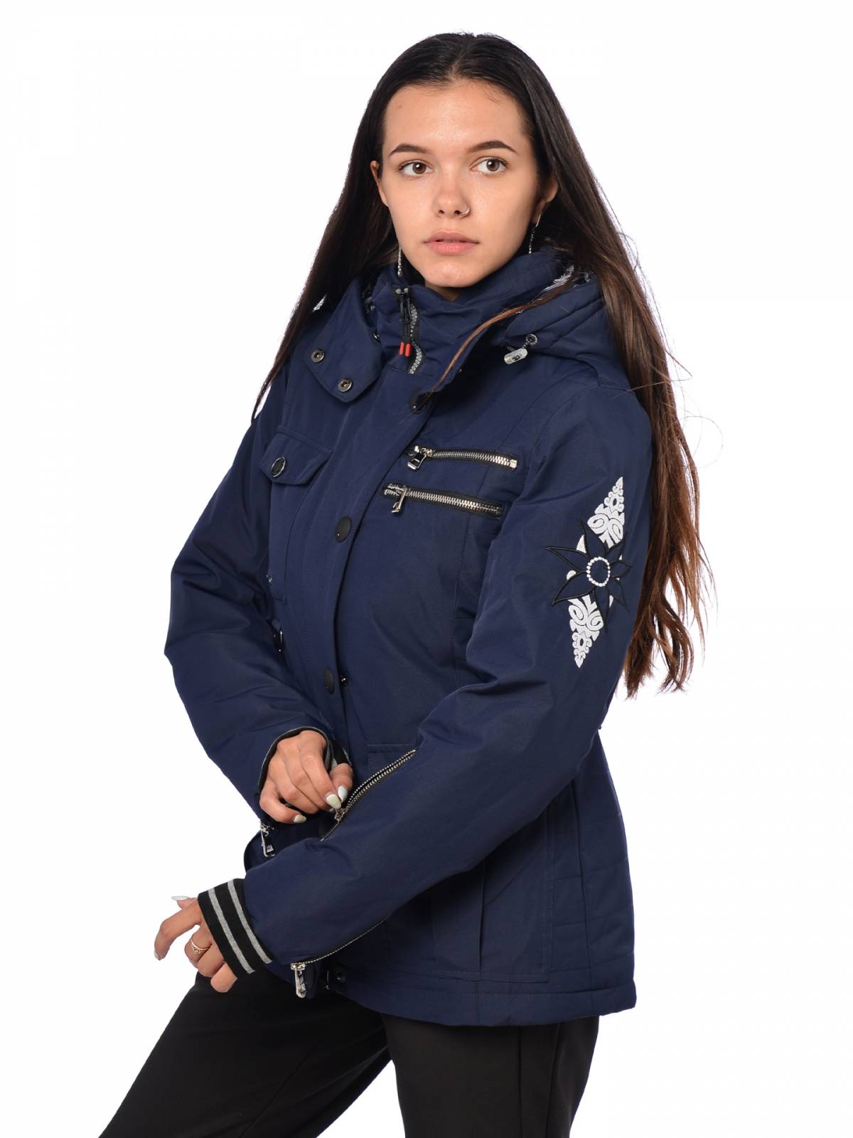 Горнолыжная куртка женская FUN ROCKET 16211К размер 46, темно-синий