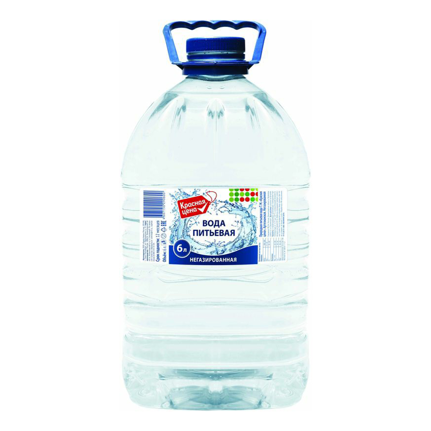 Вода питьевая Красная цена негазированная 6 л