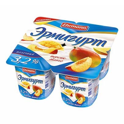 

Йогуртный продукт Эрмигурт Молочный персик манго 3,2% БЗМЖ 115 г х 4 шт.