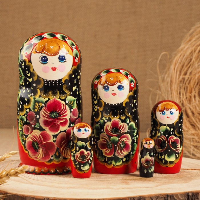 

Sima-land 5-ти кукольная "Эльвира" летняя, 14-15 см, ручная роспись, Многоцветный