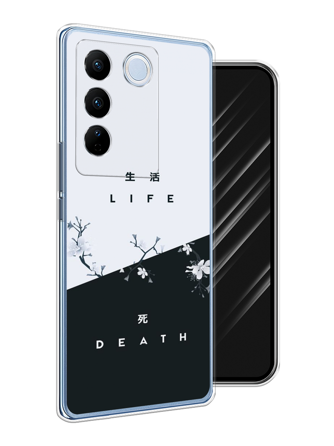 

Чехол Awog на Vivo V27/V27 Pro "Life and death", Черный;серый, 268550-7