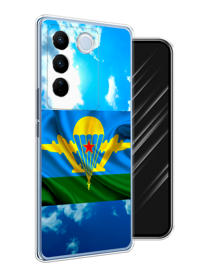 

Чехол Awog на Vivo V27/V27 Pro "ВДВ флаг в небесах", Синий;зеленый;желтый, 268550-5