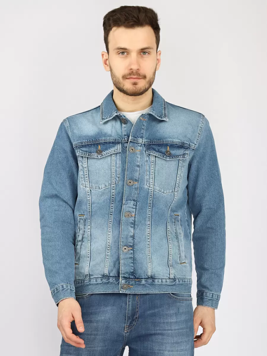 

Джинсовая куртка мужская A passion play SQ69200 голубая 2XL, Голубой, SQ69200