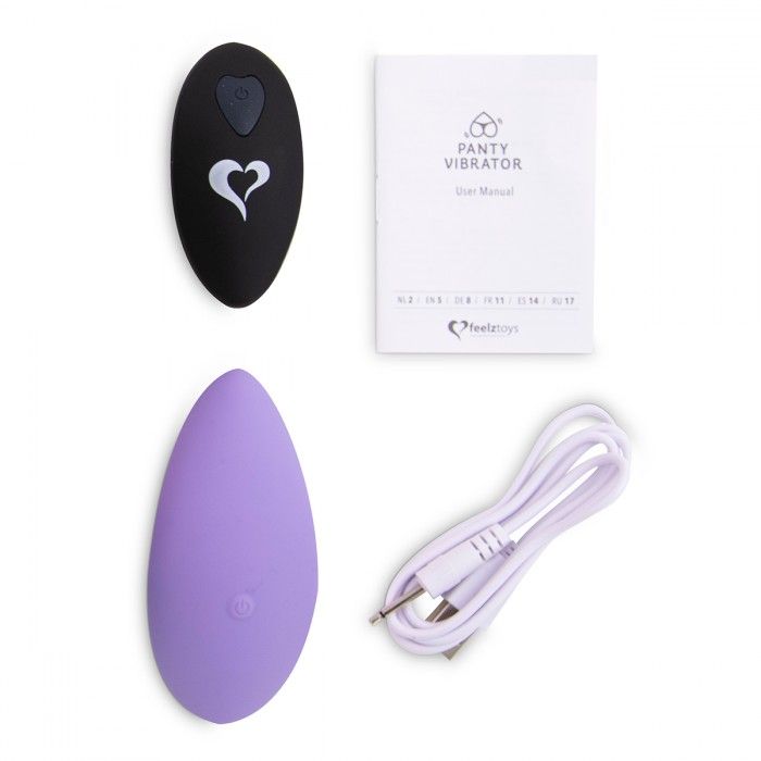 фото Фиолетовый вибромассажер в трусики с пультом ду panty vibe remote controlled vibrator feelztoys