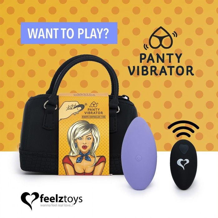 фото Фиолетовый вибромассажер в трусики с пультом ду panty vibe remote controlled vibrator feelztoys
