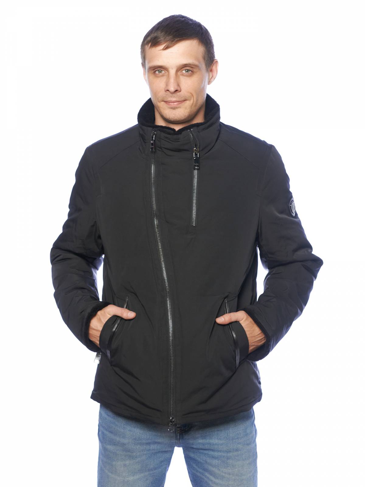 

Зимняя куртка мужская Clasna 3550 черная 52 RU, Черный, 3550